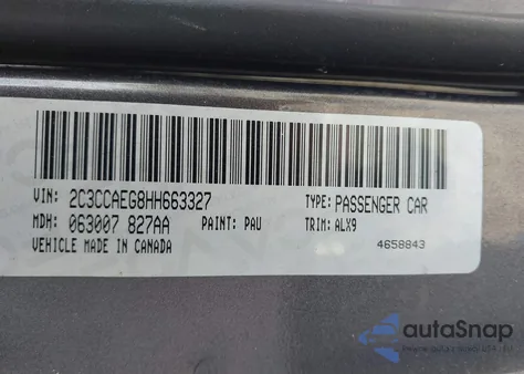 2017 Chrysler 300C from USA, damaged, VIN 2C3CCAEG8H8663327